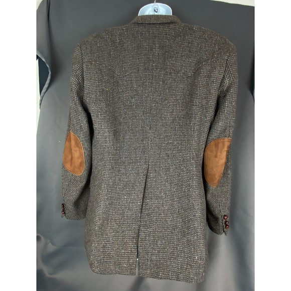 Levis Vintage Western Wear Tweed Wool Elbow Patch Jacket Sports Coat Sz 40R - Picture 10 of 16